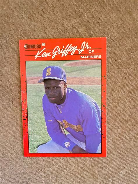 Sports cards listed for sale created with tools provided. . 1990 donruss ken griffey jr error card no after inc